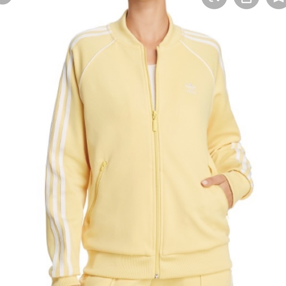 Adidas Light Yellow Track Jacket Size S